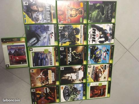 Jeux Xbox 1er génération +3 manettes