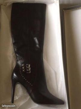 Bottes en cuir Minelli noires T39