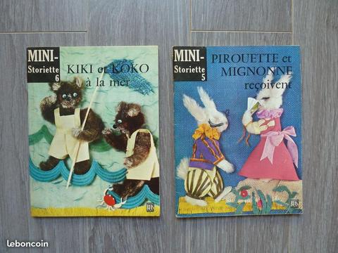 2 livres mini storiettes Vintage 1970