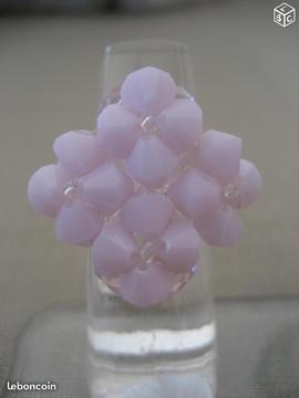 Bague en cristal de Swarovski rose alabaster n°5