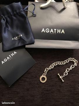 Bracelet neuf Agatha avec pochette sac et garantie