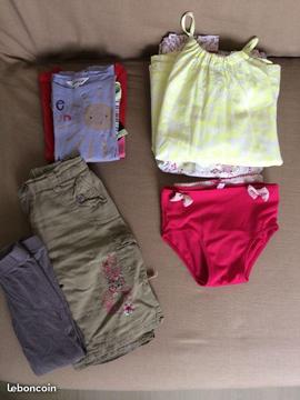 Lot de vêtements fille 2 ans 8 pièces