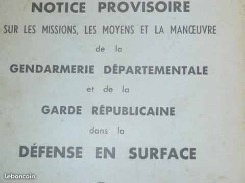 Notice sur les missions de la gendarmerie (19