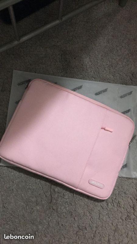 Pochette macbook air 13 pouces rose pale