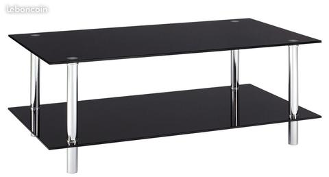 Table basse en Verre Noire