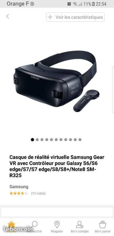 Casque gear vr samsung et radiocommande