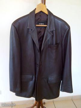 Veste cuir homme