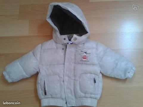 Blouson doudoune 12mois à capuche TBE(luna91)