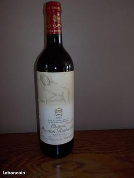 Vin rouge chateau Mouton Rothschild 1993