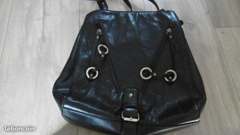 Sac femme en cuir noir