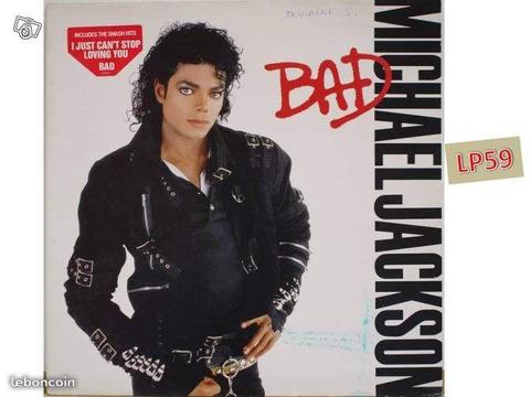 Disque 33T MICHAEL JACKSON - BAD -lp59