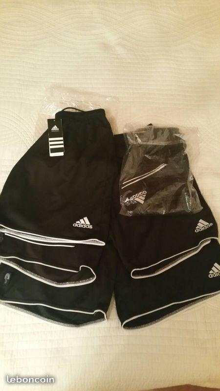 Chaussettes et shorts football ADIDAS noirs