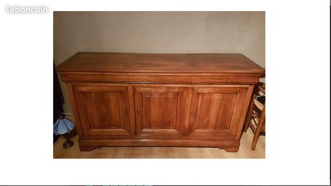 Buffet 3 portes en noyer massif clair