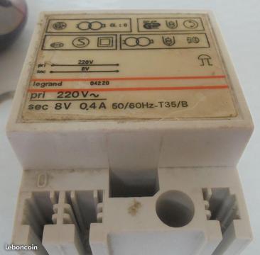 TRANSFO pour gâche électrique ou sonneries