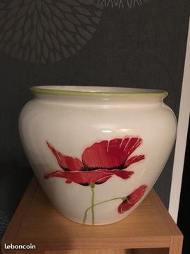 Pot de fleur coquelicot en bon état