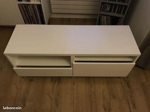 Meuble TV Ikea Salon Blanc avec tiroirs