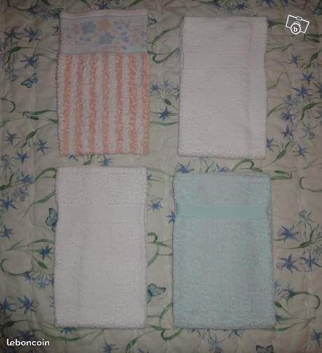 Lot 4 serviettes de toilette en éponge 90 X 45 CM