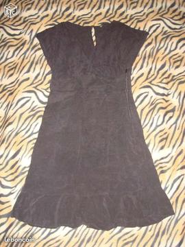 Magnifique robe noire en Soie Naf Naf 42 vg25