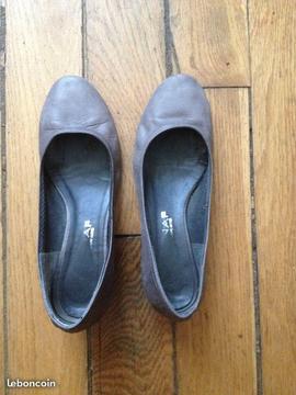 Chaussure NafNaf grises compensées - T 3