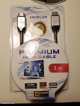 Câble HDMI Premium v.2.0 - High Speed - 4K - 3m