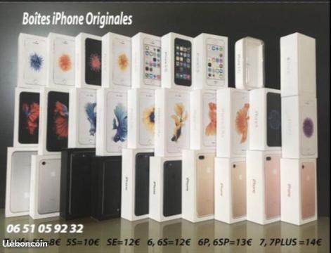 BOÎTE iPhone4s 5 5cS SE 6 6plus 6S  7 7plus