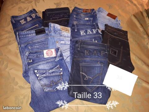 Jeans Kaporoal et Japan Rags taille 33