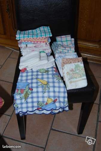 LOT 16 PIECES, nappe serviettes table: EDDA