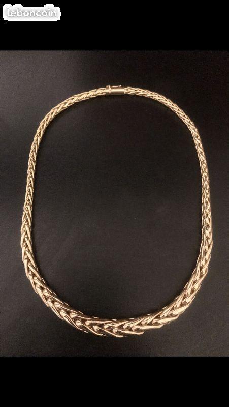 Collier Mailles Palmier Or 18K