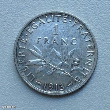 1fr semeuse argent 1913