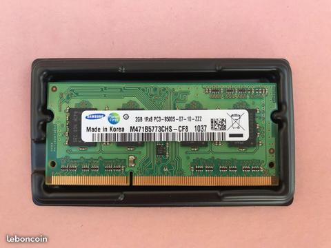 RAM Samsung DDR3 PC3-8500S 2GO (NEUVE)