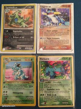 Cartes Pokémon Tyranocif, Florizarre, Nidoqueen