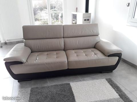 Canapé en cuir Bi-Color