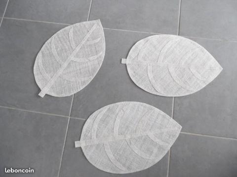 Lot sets de table forme feuilles