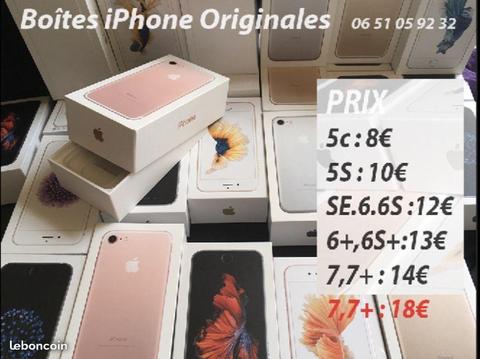 Dispos: TT Boîtes iPhone Originalesdu 4 au 7 plus