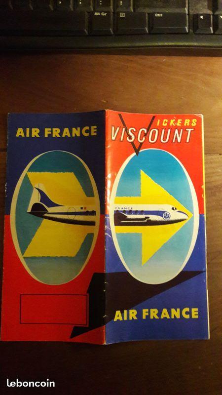 Catalogue publicitaire Air France Vickers Viscount