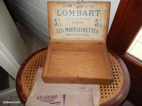 Boite chocolat Lombart en bois