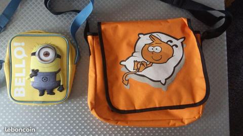 Sac orange et sac jaune minion