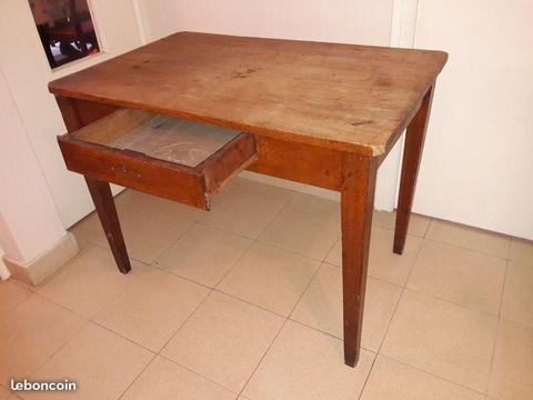 Table ancienne en bois + tiroir