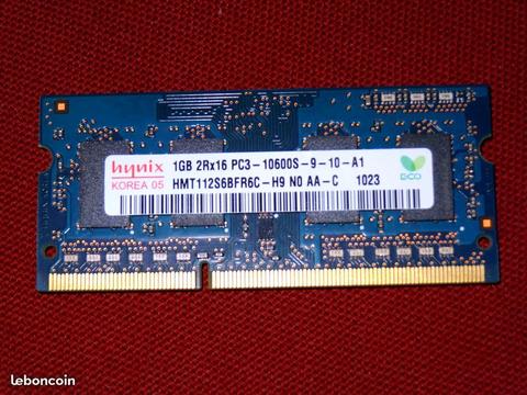 Barrette mémoire Hynix 1Go DDR3 1333Mhz SODIMM