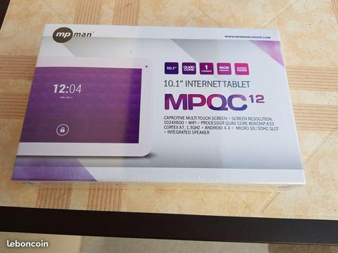 Tablette MPman MPQC12 16GB - -> 100% NEUVE
