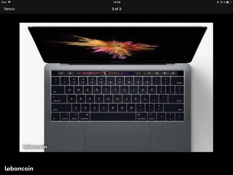 MacBook Pro touchbar 15 pouces