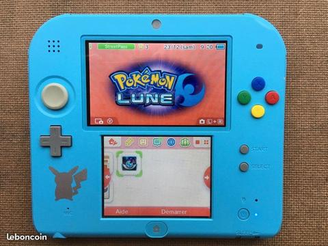 Nintendo DS Bleue + jeu Pokémon Lune pré-installé