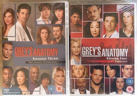 2 DVD Grey,s Anatomy, saisons 3 et 4, neufs
