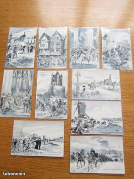 Cartes postales anciennes Jeanne d'Arc par ROBIDA