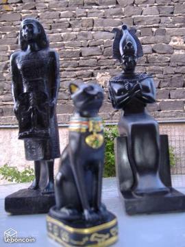 Figurines Egypte Bastet avec boucles (objets H-Q)