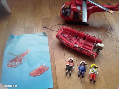 4428 Playmobil sauveteurs hélicoptère bateau