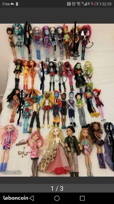 lot poupées monster high