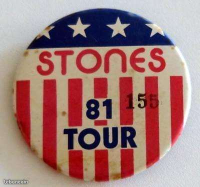 Badge ancien THE ROLLING STONES Stones 81 US Tour