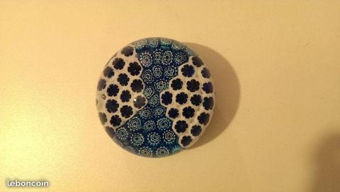 Sulfure/Presse-papier/Boule en verre(Millefiori)N5