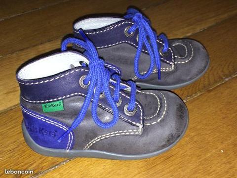 KICKERS - Chaussures bleu marine et bleu roi - 21